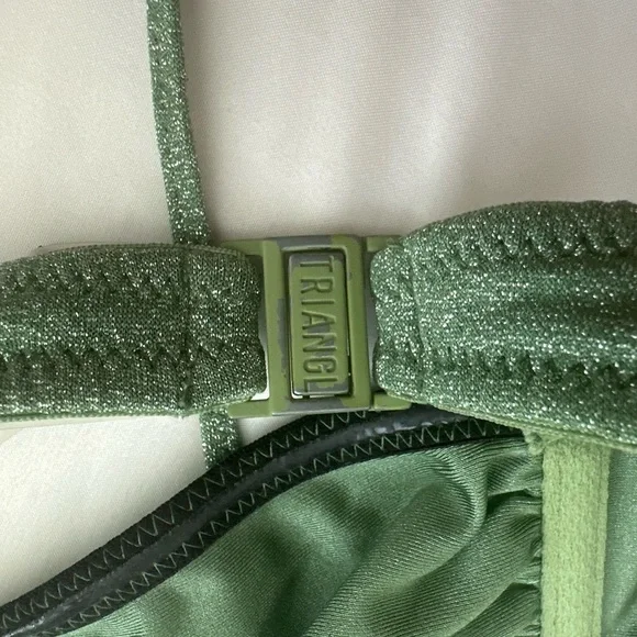 Triangl green sparkly bikini XS - Picture 3 of 5